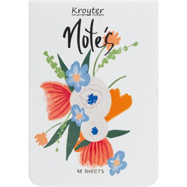 Тетрадь 48 л. клетка Kroyter Kroyter Flowers, 66007