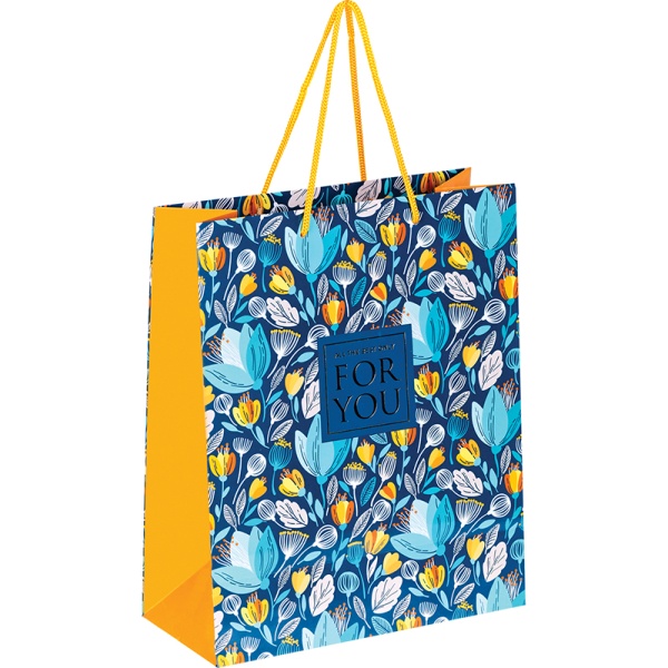 Пакет подарочный 26*32*12см ArtSpace "Flower pattern", отд. фольгой, ламинированный 302715 YPl_32959
